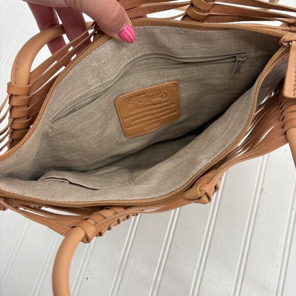 Fossil Brown Braided Leather Tote - Picture 6 of 8